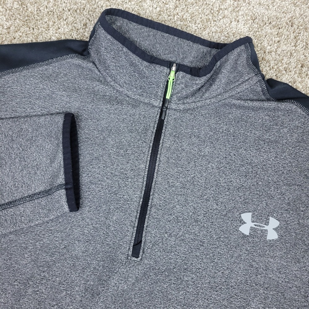 Under Armour Loose Mens XL Gray Performance Stretch Quarter Zip